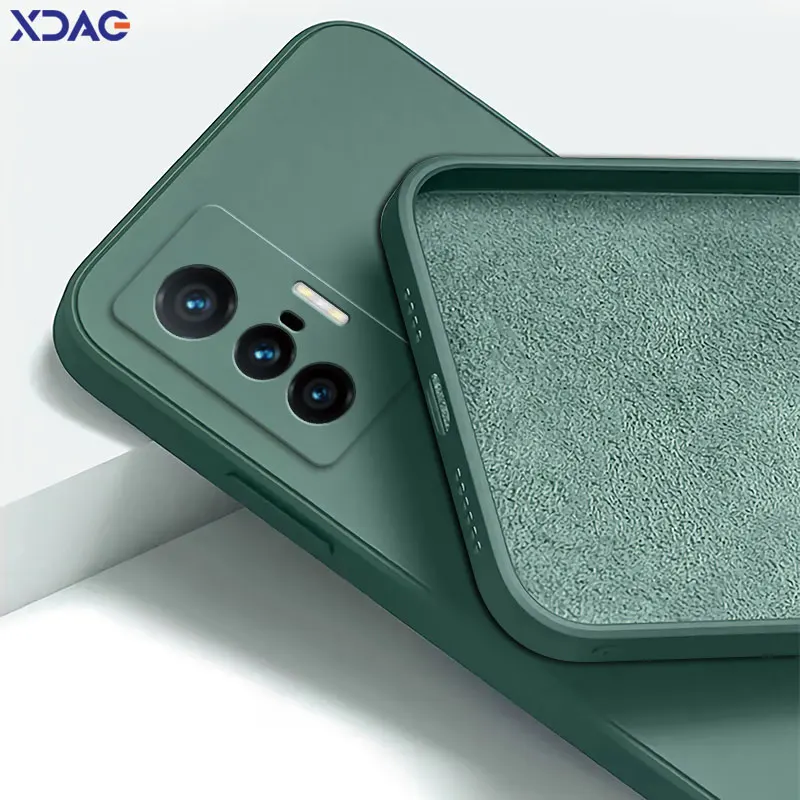Funda cuadrada de silicona líquida para VIVO X70 Pro Plus 5G, protector de cámara 360 a prueba de golpes, Funda suave para teléfono VIVOX70 X70Pro - imagen 3