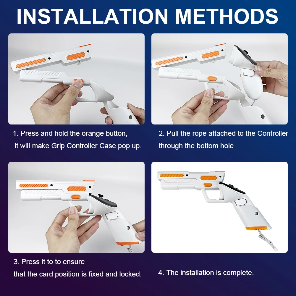 Controlador de cubierta protectora para Meta Quest 3, soporte de Mango antideslizante, agarre de pistola a prueba de sudor, accesorios de VR - imagen 5