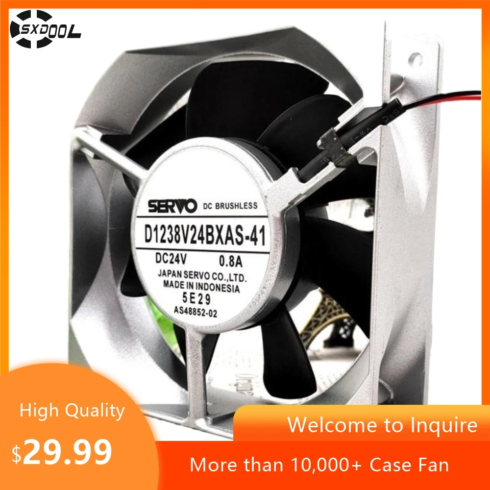 Ventilador axial de 120 mm x 38 mm para servo D1238V24BXAS-41 Ventilador de enfriamiento axial de 120 mm y 24 V