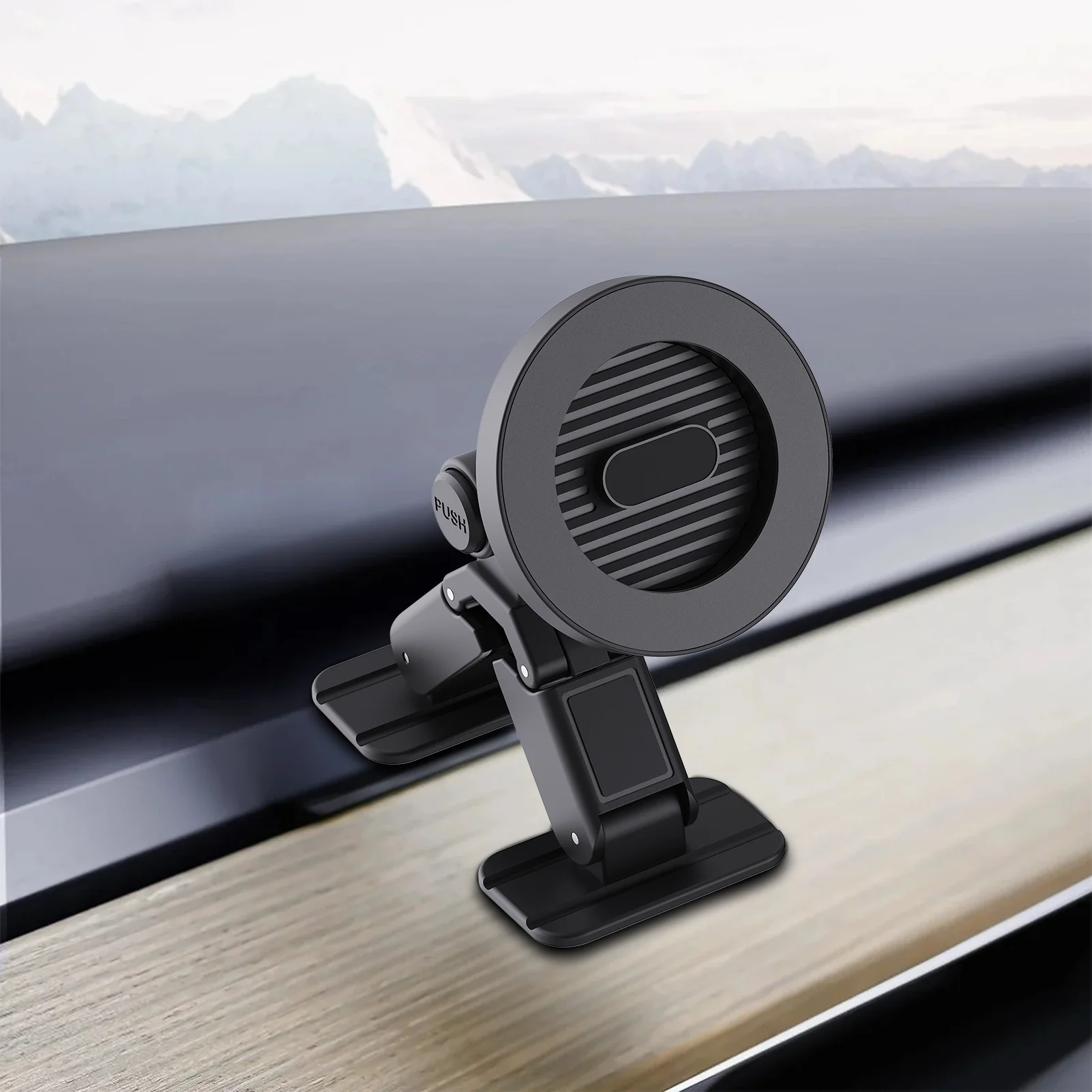 Soporte magnético para teléfono de coche, soporte adhesivo fuerte para consola central para sujeción segura, soporte ajustable para móvil para manos libres