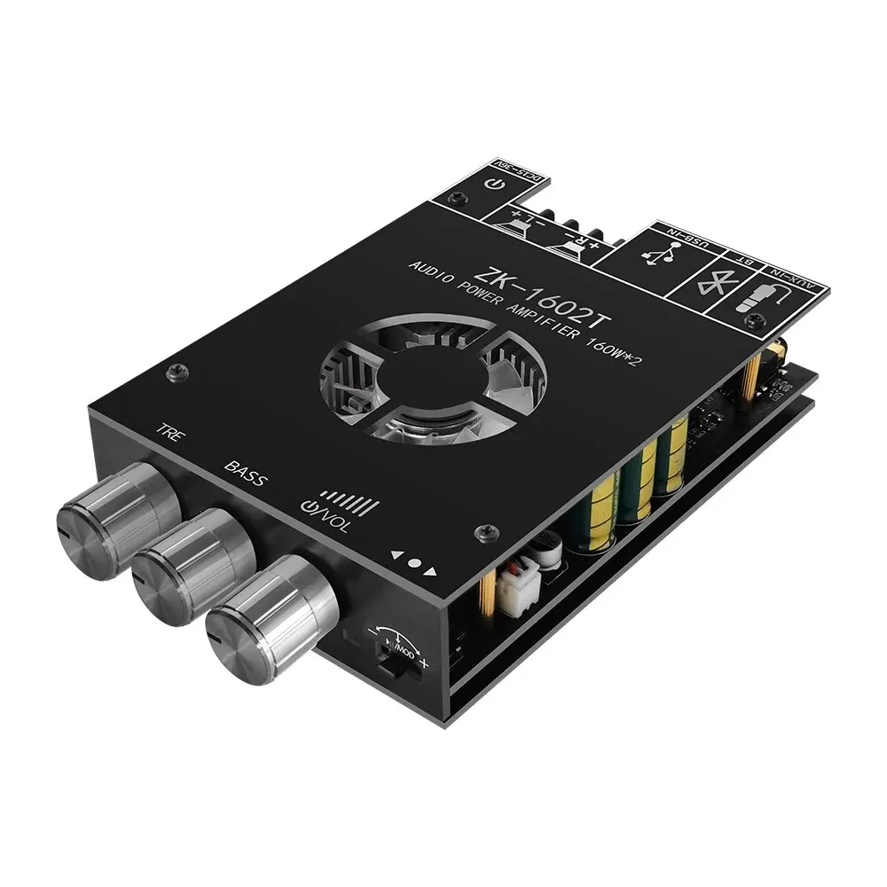 ZK-1602T TDA7498E Bluetooth 5,0 placa amplificadora para subwoofer 2*100W 2,0 canales de alta potencia USB Audio estéreo placa amplificadora AMP - imagen 2