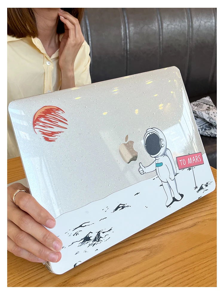 Funda de portátil para MacBook Air M4 Pro 13 M2 2022, funda M1 2020 2023 Pro 14 16 M3 2024, carcasa dura para Air 13,6 15,3, funda con estampado brillante - imagen 2