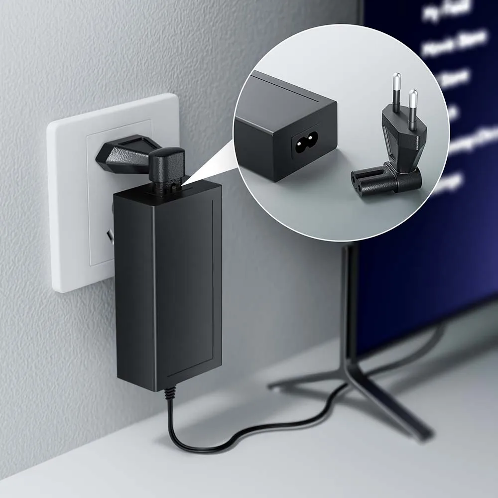 Adaptador de enchufe de Cable de alimentación de la UE enchufe de la UE a IEC320 C5 enchufe adaptador de hoja de trébol CEE 7/16 a C5 CEE 7/7 EURO SCHUKO a -IEC5 - imagen 4