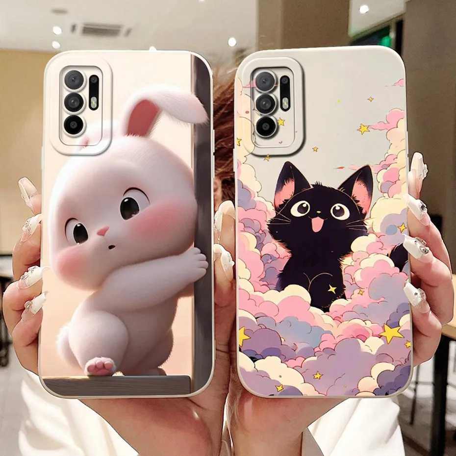 Funda de teléfono con dibujos animados para OPPO Reno5 Z / Reno6 Z, funda de silicona suave a prueba de golpes para Oppo Reno 5Z 6Z 5G, parachoques