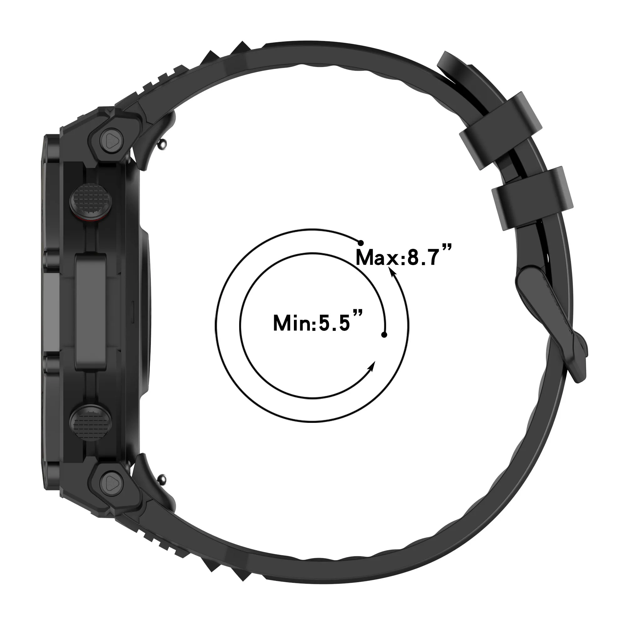 Correa de silicona para Amazfit T-Rex3 Pro, Correa de repuesto deportiva para reloj inteligente de 48mm para Huami Amazfit T Rex 3 Pro - imagen 4