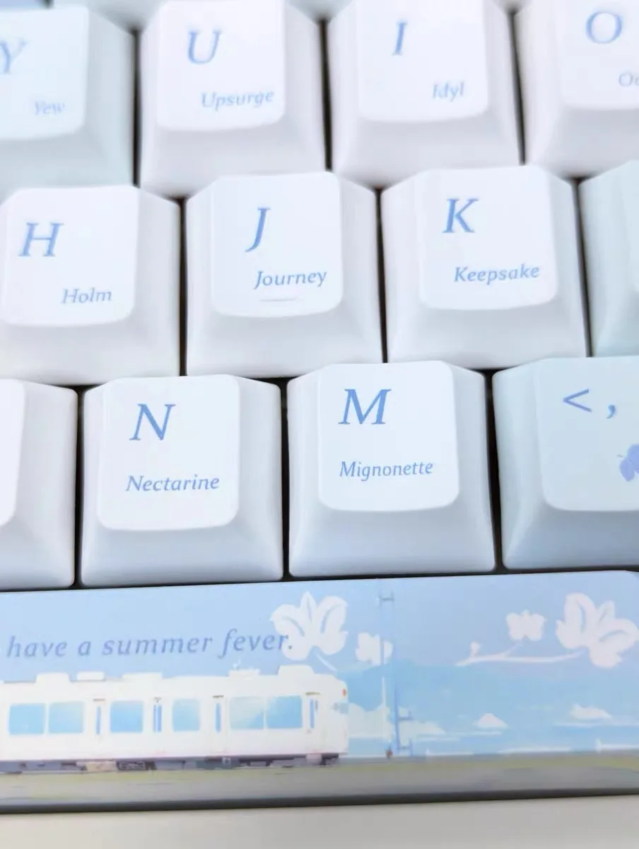 Teclas PBT Xia Liang, teclas de perfil QX3, regalo personalizado, 120 teclas, tapa azul, tapa de teclado mecánico Dye-Sub, interruptor MX - imagen 2