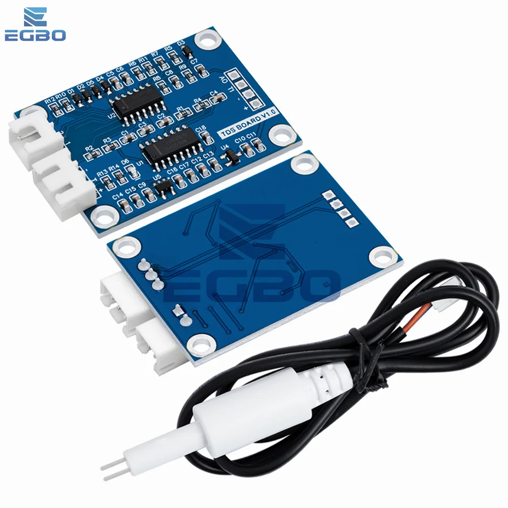 Módulo de sensor TDS sólidos disueltos señal analógica soluble detección de calidad del agua sólida DS18B20 temperatura para Arduino 51/STM32 - imagen 5