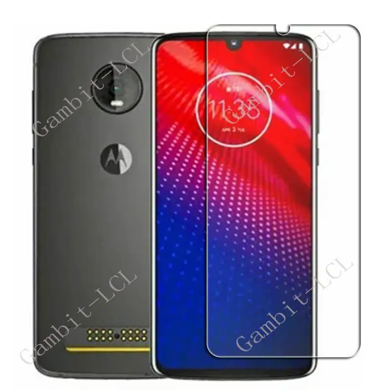 Protector de pantalla para Motorola Moto Z4, película protectora de vidrio templado de 6,4 pulgadas, 2 unidades - imagen 2