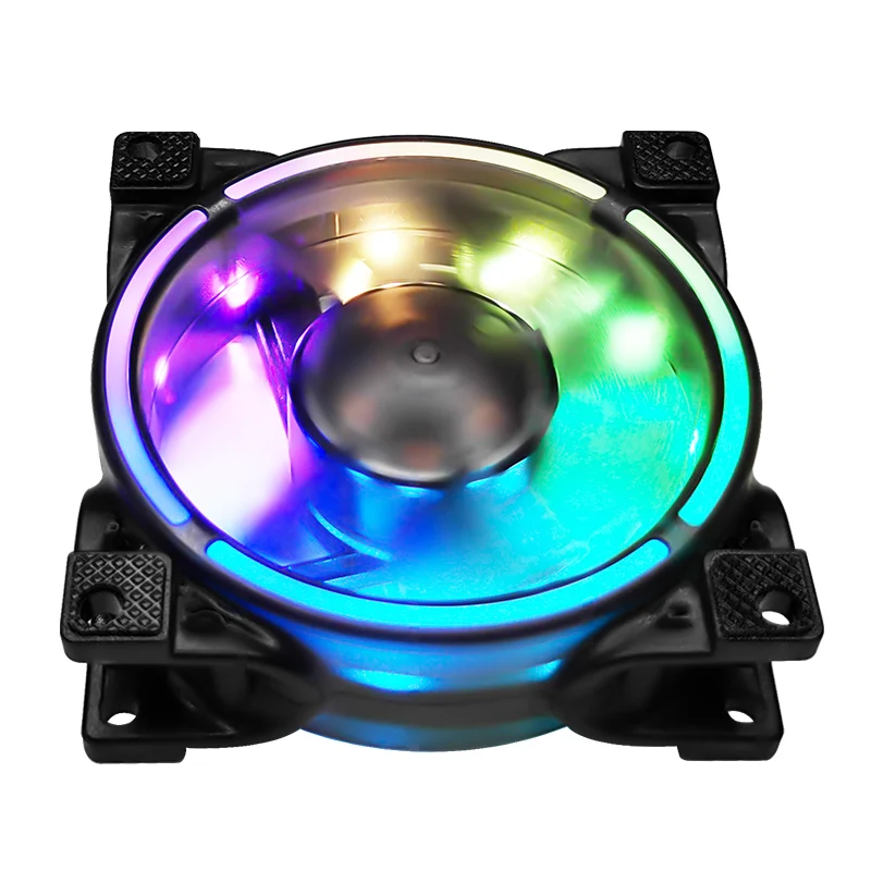 JUMPEAK 8025 80mm ventilador de la caja de la computadora rodamiento magnético ARGB síncrono 4PIN PWM 8cm Sistema de refrigeración de la PC Enfriador de CPU ventilador RGB - imagen 5