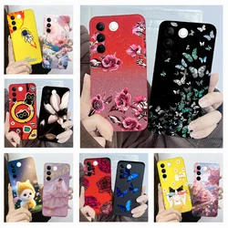 Funda Silicona Vivo V27 Pro, V27e y V25e – Estampado Mariposas
