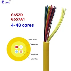 Cable Fibra Óptica Monomodo Interior ELINK 4-48 Núcleos SM OS1
