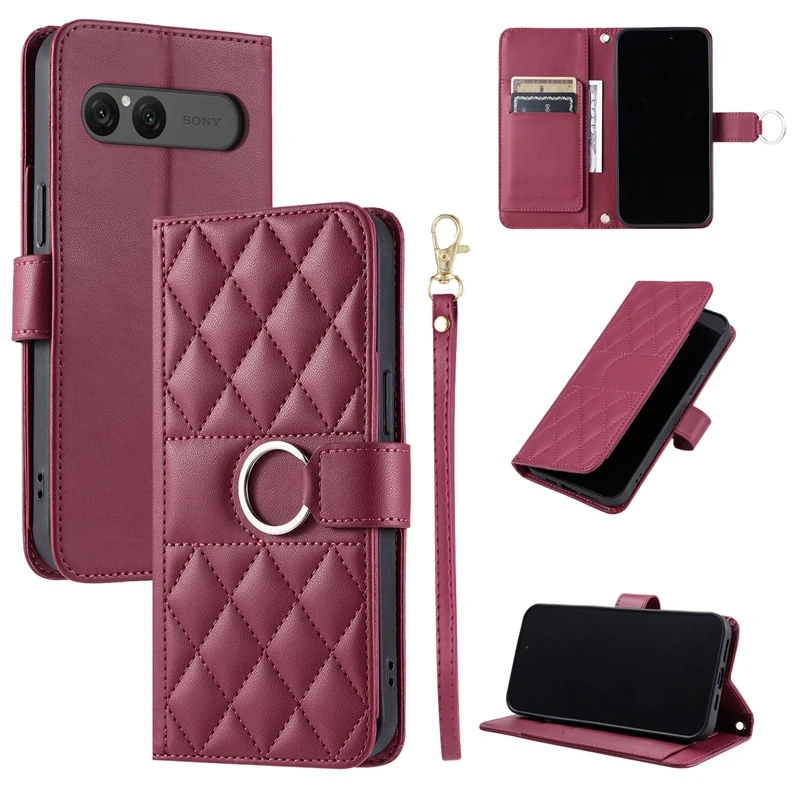 Funda con ranuras para tarjetas tipo billetera 10 VII para Sony Xperia 10 VII Funda para Xperia 10Vii XQ-FE54 XQZ-CBFE Funda protectora con tapa para teléfono - imagen 4