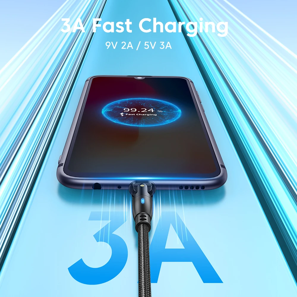 AUFU-Cable Micro USB de carga rápida 3A, Cable de datos para Samsung S6, Note 4 Redmi Xiaomi, Android, Microusb - imagen 3