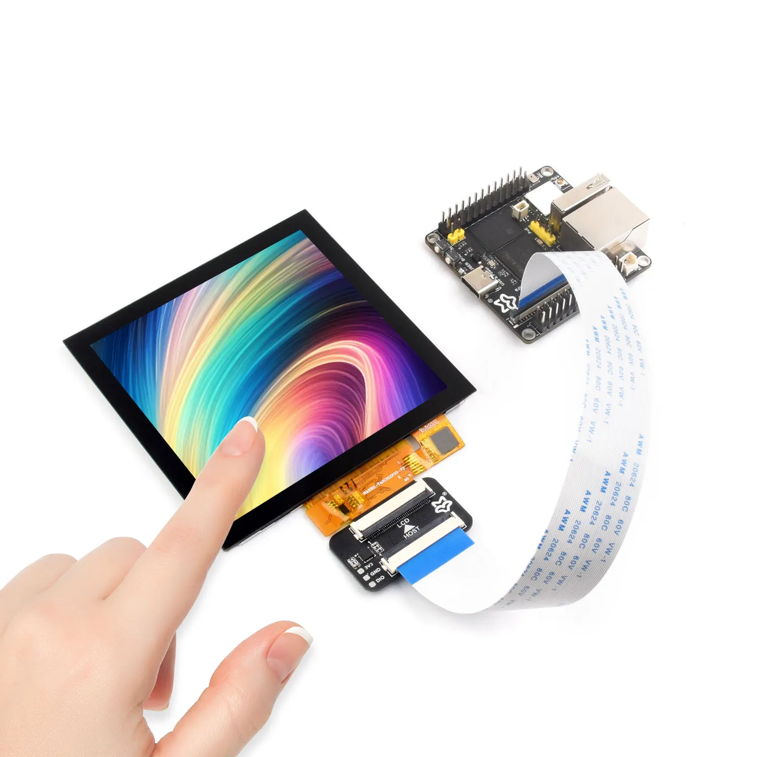 Luckfox Pico Ultra 4 pulgadas IPS pantalla táctil capacitiva RV1106 Linux Micro Placa de desarrollo 480x480 / 720x720 píxeles - imagen 3