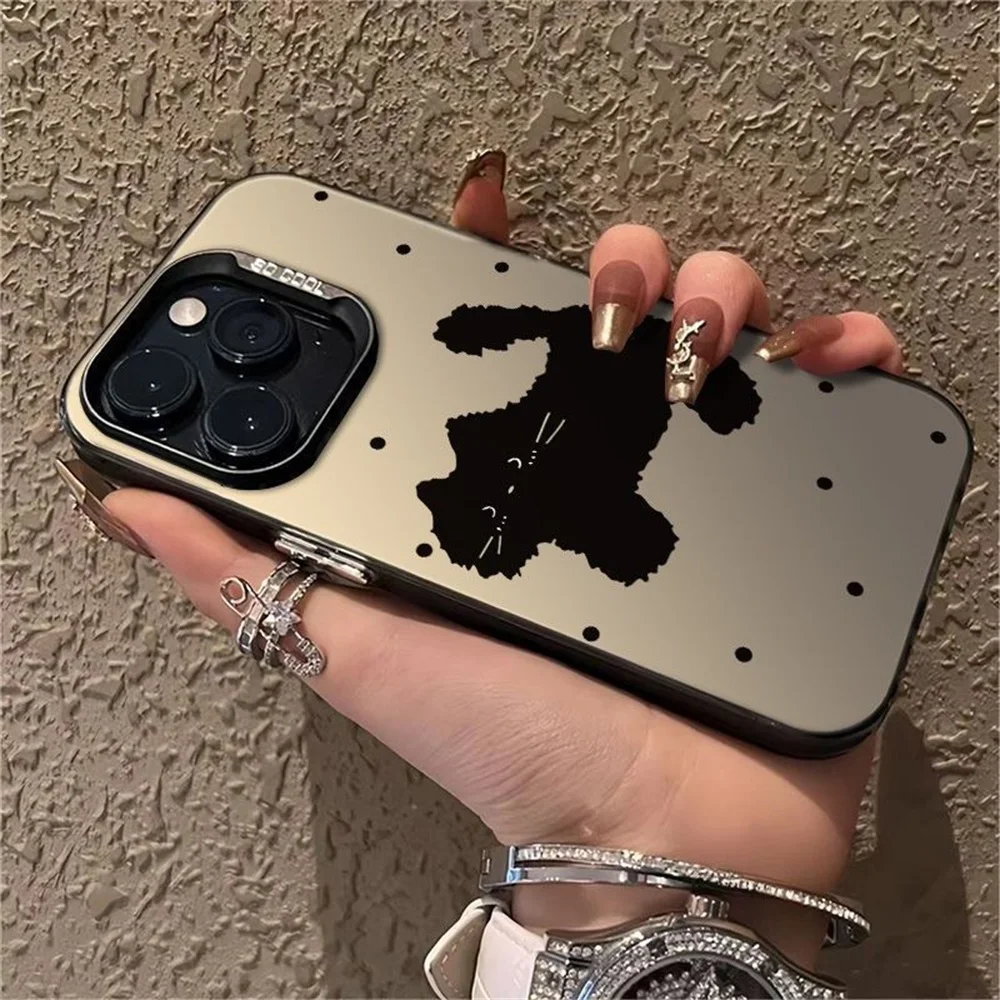 Funda de teléfono de gato de lujo para iPhone 11 13 16 15 14 12 Pro Max 16promax 15promax 14promax suave TPU IMD Mate Funda a prueba de golpes - imagen 3
