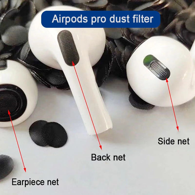 Puerto de filtro de polvo reemplazable, pegatinas adhesivas para auriculares, red antipolvo, salida de sonido, red limpia, auricular para auriculares Airpods Pro - imagen 2
