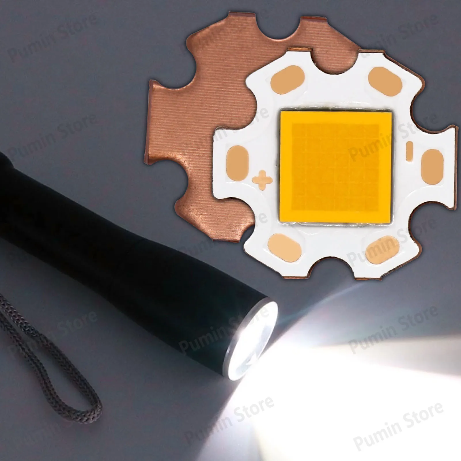 Cuentas de linterna Led 45W ~ 72W DC9V alta corriente 5000-8000mA cuentas de Chip LED accesorios de fuente lámparas de linterna de cobre 3500-4000K - imagen 5