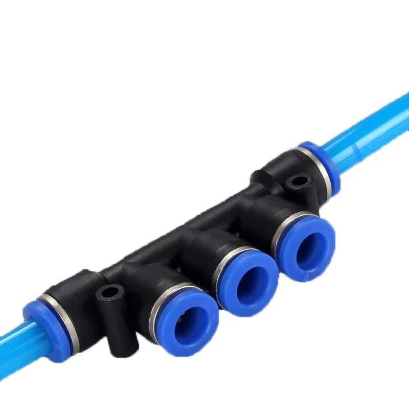 Accesorios neumáticos de aire, conectores de liberación rápida PK 6mm 8mm 10mm 12mm, plástico, 5 vías, accesorio para manguera de aire, piezas neumáticas - imagen 5