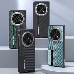 Para OPPO Find N5 funda de lujo de fibra de carbono PU MagSafe funda protectora trasera magnética para OPPO Find N5 funda completa para teléfono