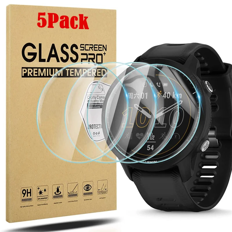 Para Garmin Fenix 7 7x7s 6 6S 6X 5 5S Protector de pantalla película de vidrio templado antiarañazos para Forerunner 235 945 735XT Enduro 2