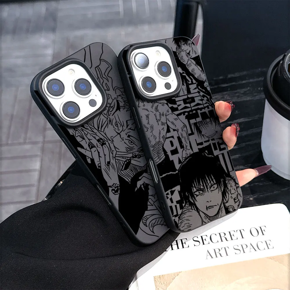 Nueva funda de teléfono suave de silicona mate de lujo de Anime Jujutsu Kaisen para iPhone 16 15 14 Plus 13 12 11 Mini Pro X XS Max 8 Plus - imagen 2
