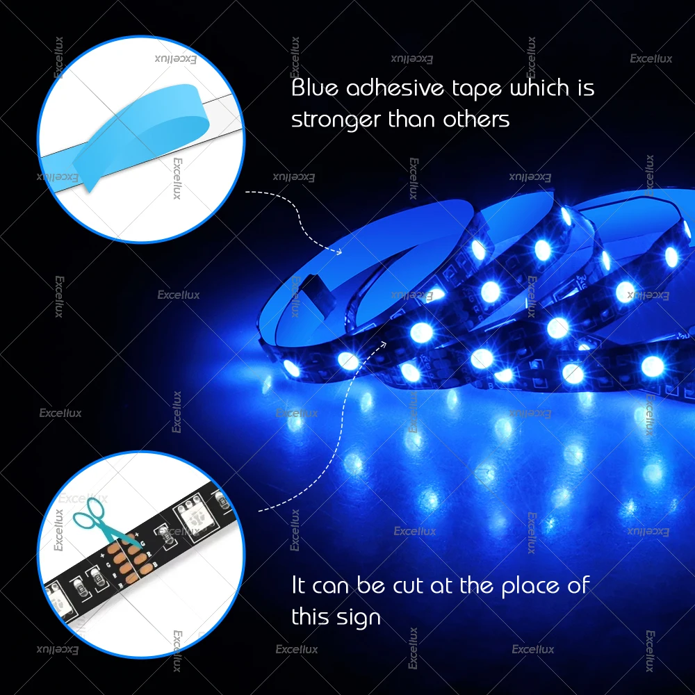 Caja de PC con interfaz SATA de 5V, lámpara de tira LED, barra de luz para ordenador de 5V, iluminación para juegos de PC, 0,5 M /1M /2M /2x0,5M /2x1M - imagen 2