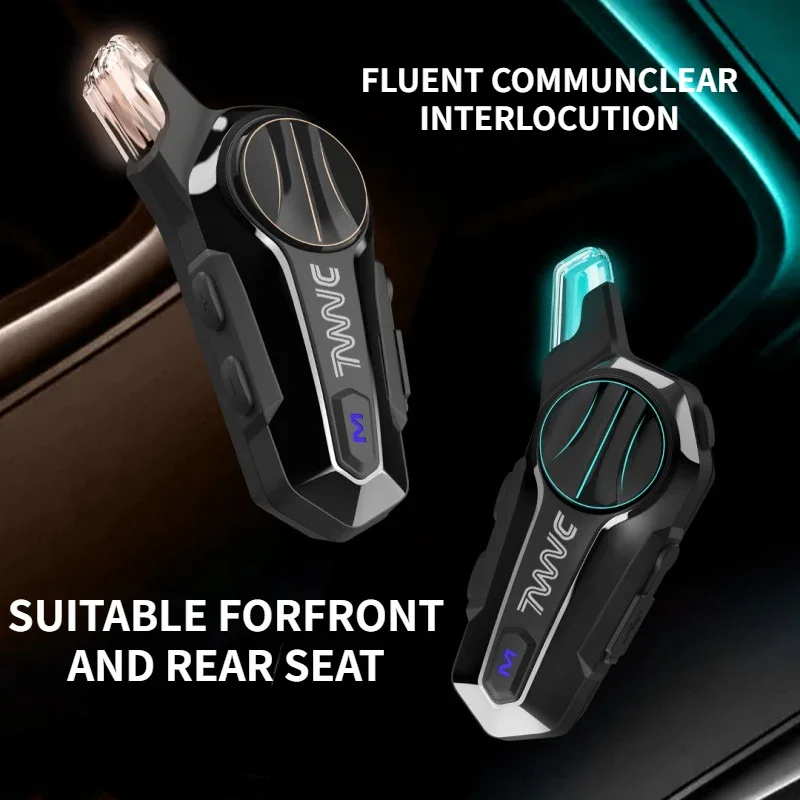 Intercomunicador para casco de motocicleta X1 Pro, auriculares Bluetooth IPX6, interfono impermeable para 2 conductores, interfono comunicador de 1000M - imagen 3