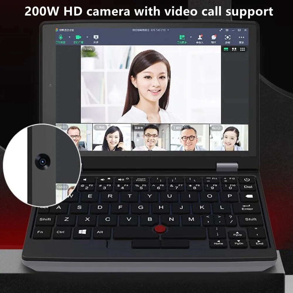 Mini ordenadores portátiles con pantalla táctil de 7 pulgadas, portátiles pequeños de Metal, Windows 11, para oficina, J4105, 12GB + 1TB, IPS, Netbook, 2023 - imagen 5