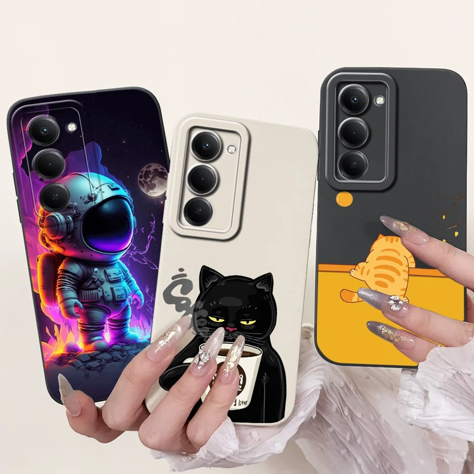 Para Xiaomi Redmi 15 4G funda Redmi15 5G lindo gato astronauta cubierta de dibujos animados 6,9 ''fundas de teléfono de TPU suave para Xiaomi Redmi 15 5G Fundas