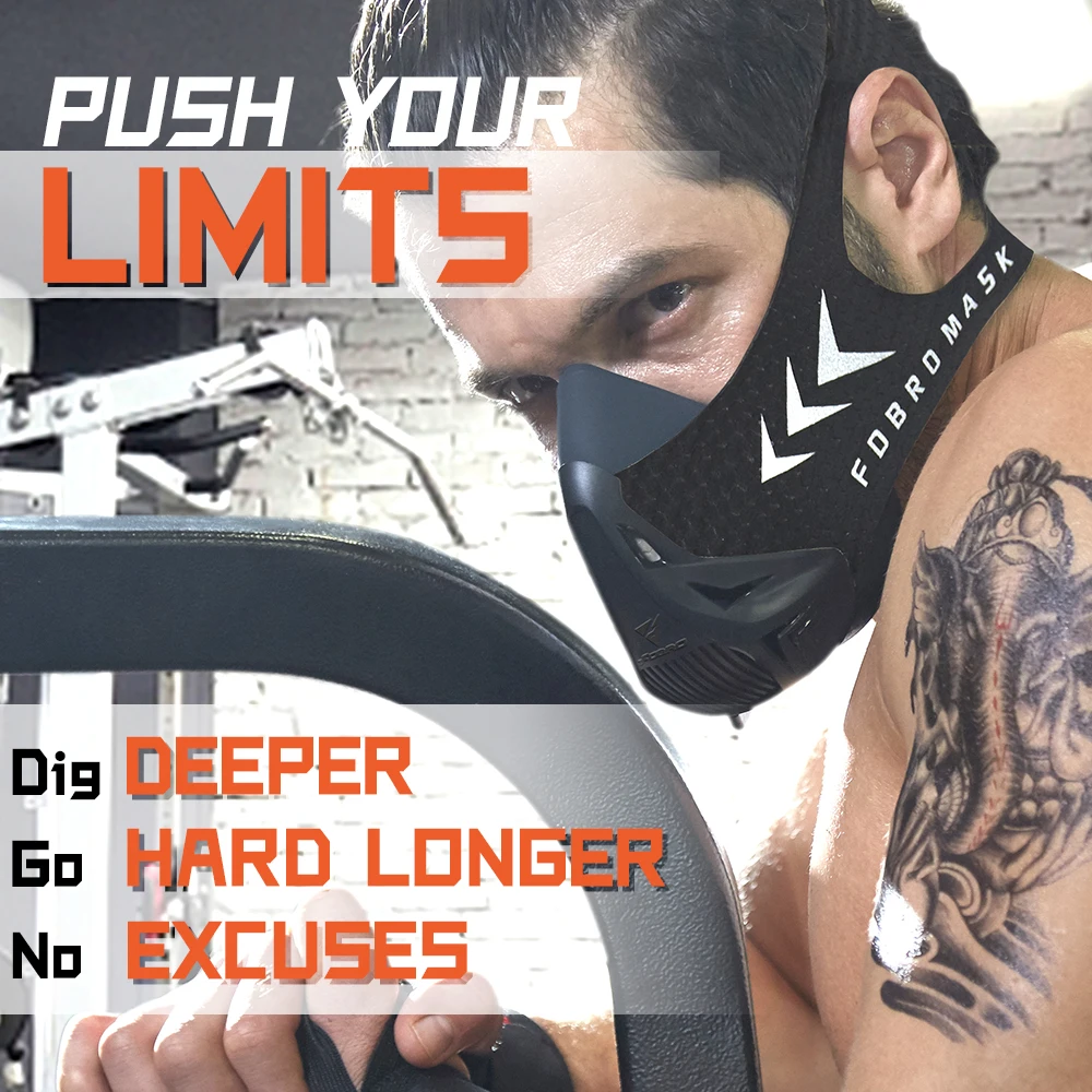 FDBRO MASK entrenamiento correr máscara deportiva Pro Fitness gimnasio entrenamiento ciclismo elevación entrenamiento de gran altitud acondicionamiento máscara deportiva - imagen 3