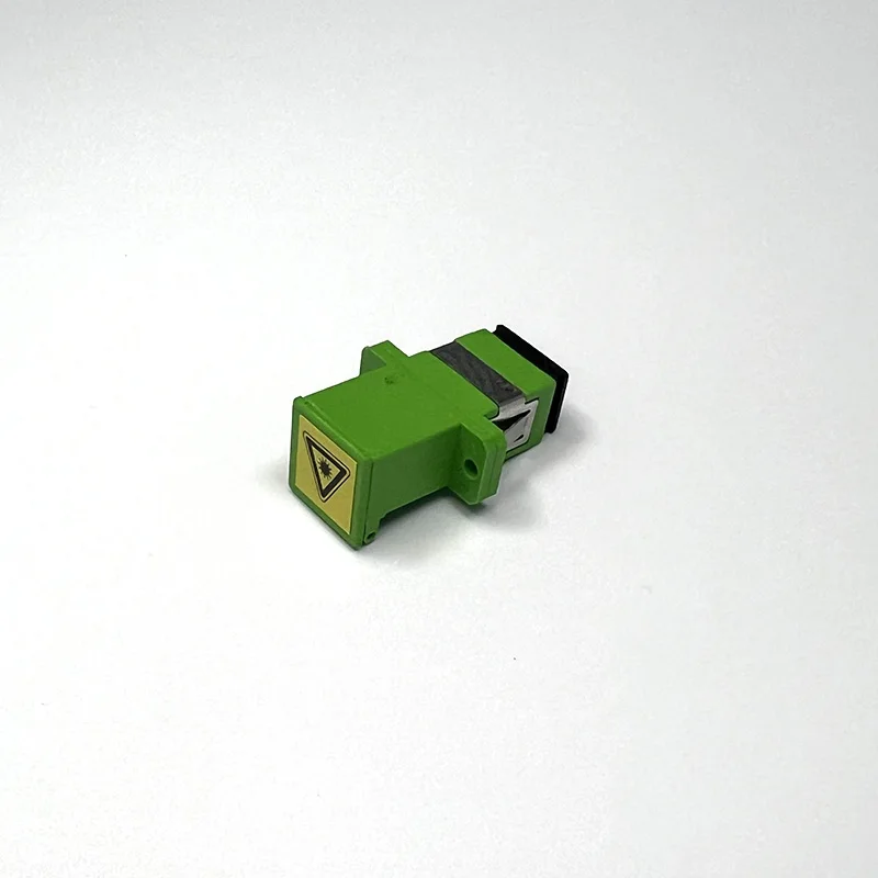 Conector SC APC, cubierta adaptadora de fibra óptica, obturador de polvo automático, Color verde para Cable monomodo - imagen 5