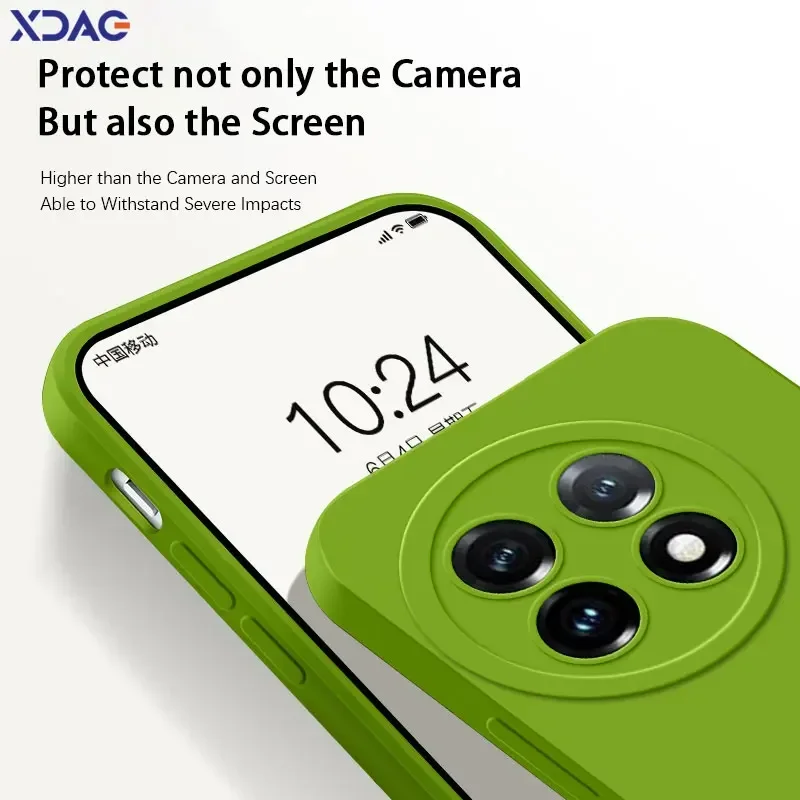 Funda de teléfono de silicona líquida cuadrada con ojos de ángel para OnePlus 11 11R, funda protectora suave para cámara a prueba de golpes, bolsas de moda OnePlus 11 R - imagen 3