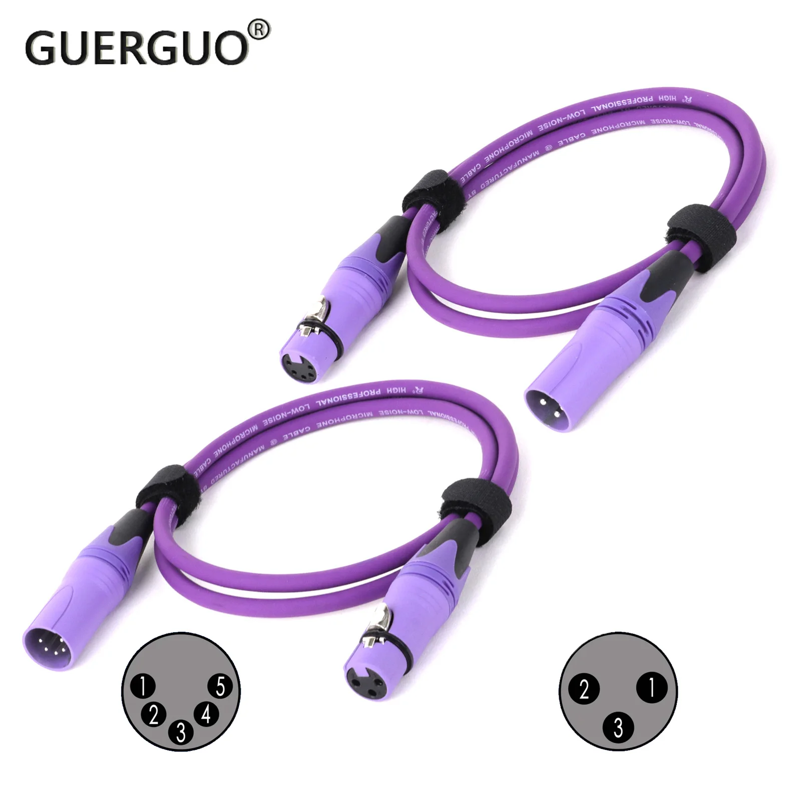 Cable adaptador XLR3M a XLR5F ,XLR3F a XLR5M, 3 pines macho/hembra XLR a 5 pines hembra/macho XLR, 1 unidad, 0,15 M -15M