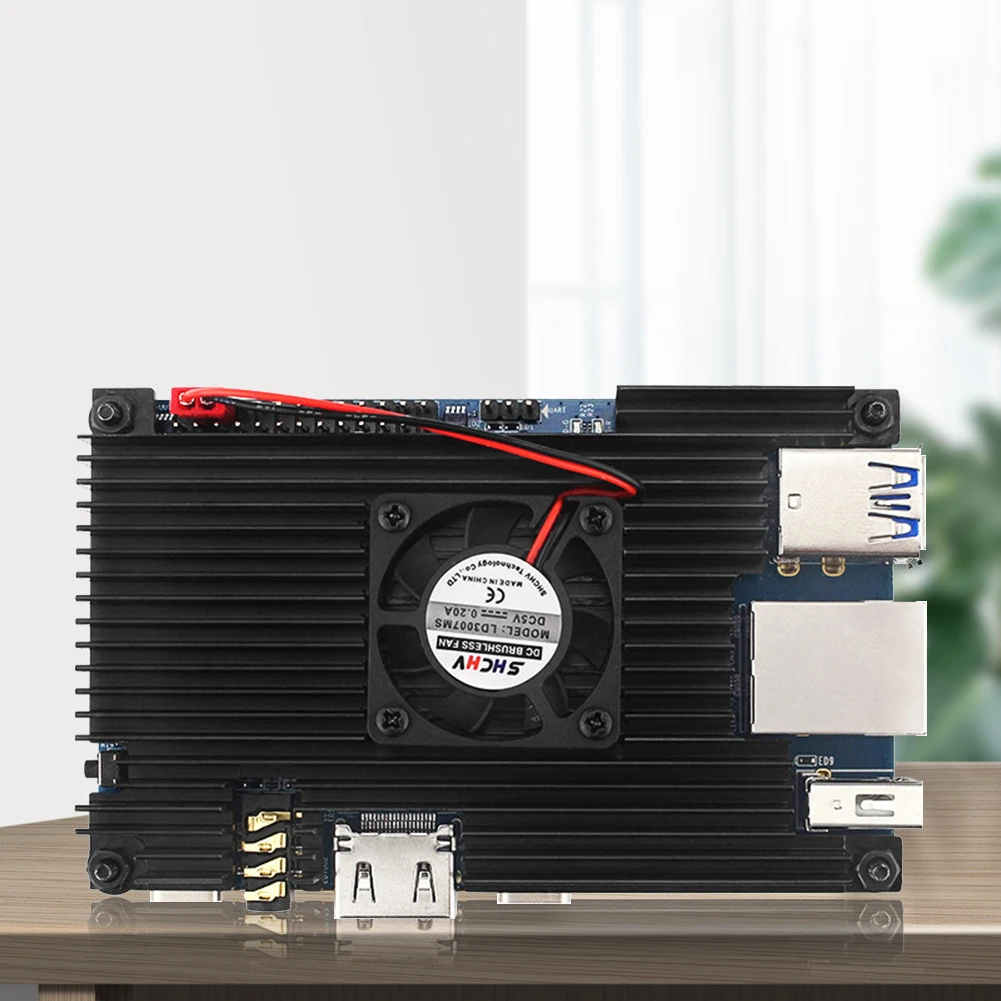 Caja de disipador de calor de CPU de aleación de aluminio con ventilador, cubierta protectora de disipador de calor de CPU, accesorios de repuesto para Orange Pi 5 - imagen 3