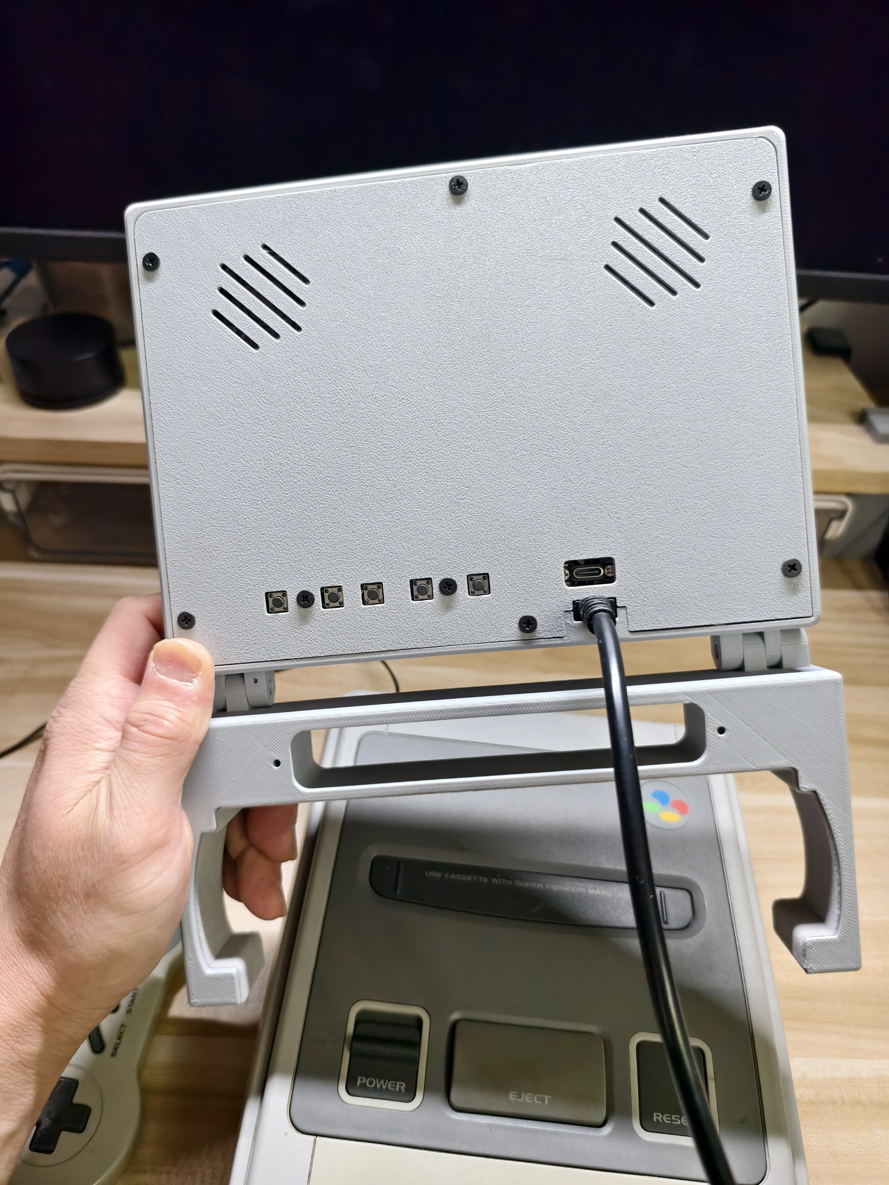 Juego de arcado RETRO de 8 pulgadas, pantalla práctica para consolas SFC, resolución LCD DIY, Mini Monitor de 1024x768 para salida AV SNES - imagen 4