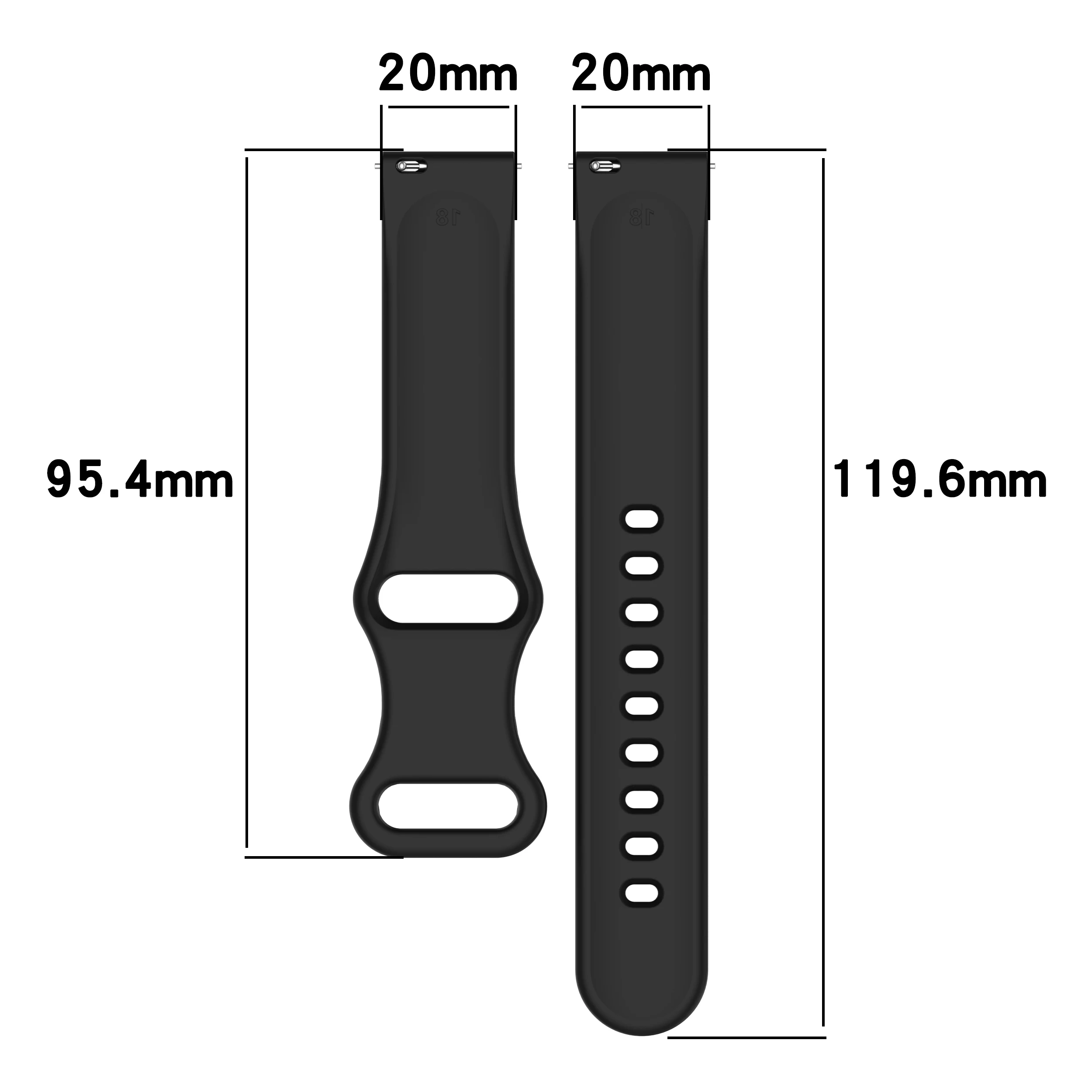 Correa de 20mm para Huawei Watch GT 3 2 GT2 42mm GT3 Pro 43mm Correa de silicona para Samsung Galaxy 7 6 5 4 40mm 44mm pulsera Correa - imagen 5
