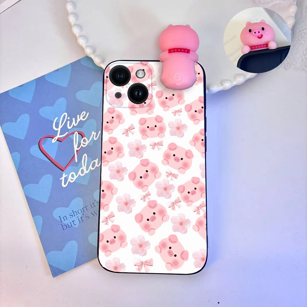 Funda divertida de cerdo de muñeca artística para Realme Note 60 60X 50 C73 C75 C75X C61 C63 C65S C65 C67 C55 C53 C51 C35 C21Y C21 C12 12 Pro Plus 12X - imagen 4