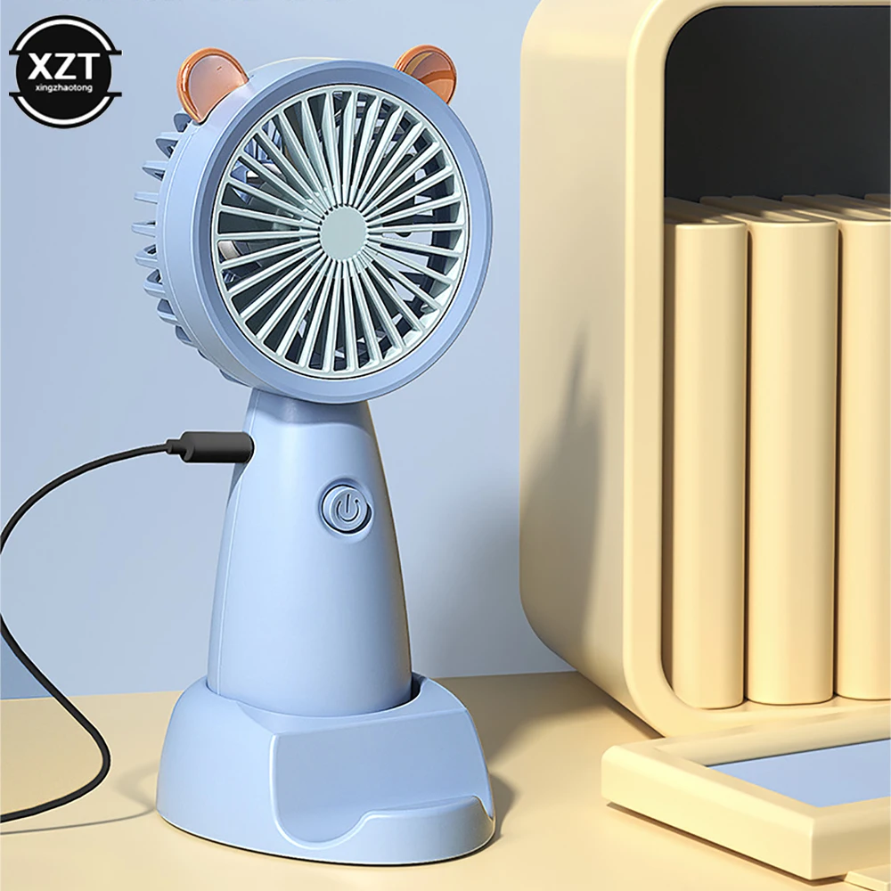 Mini ventilador de mano USB para exteriores, ventilador portátil de carga silenciosa, escritorio creativo, Oficina