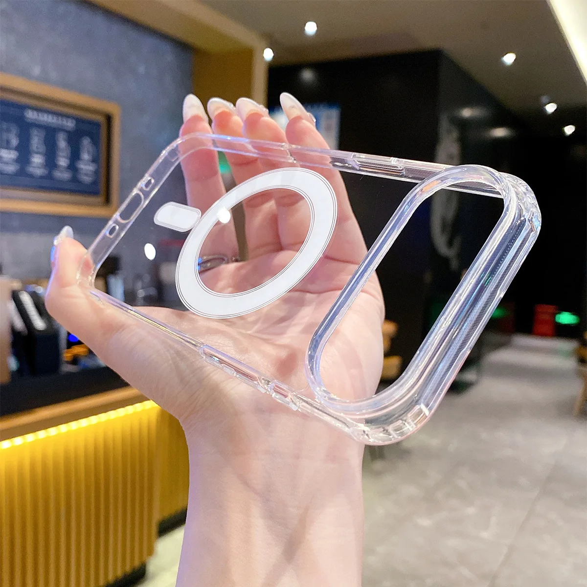 Funda transparente Original Magsafe para iPhone 17 Air 16 15 14 Pro Max Plus 13 12 Mini 11 16E 17Pro X XS XR cubierta acrílica magnética - imagen 4