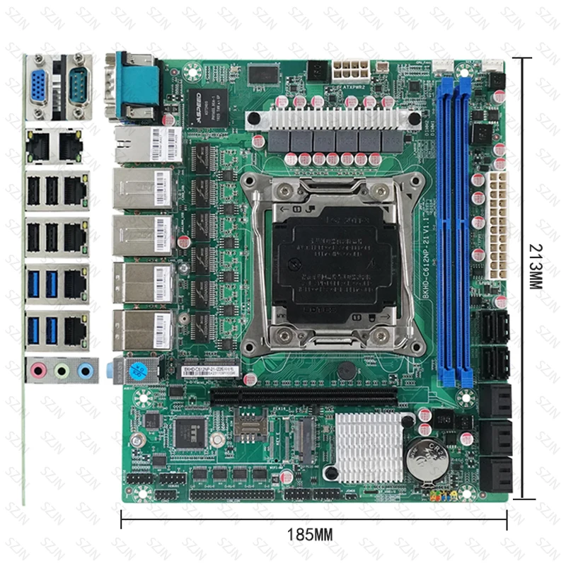Placa base Nas X99 para el hogar, Chip C612 LGA2011-3 para enrutador NAS Sever 6x2,5 GbE I226 10xSATA, compatible con Raid Xeon E5-V3 V4 - imagen 5