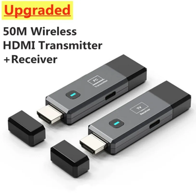 Extensor de transmisor y receptor de vídeo inalámbrico Compatible con HDMI, 50m, 1080P, TV Stick, Dongle, adaptador inalámbrico para cámara, portátil y PC