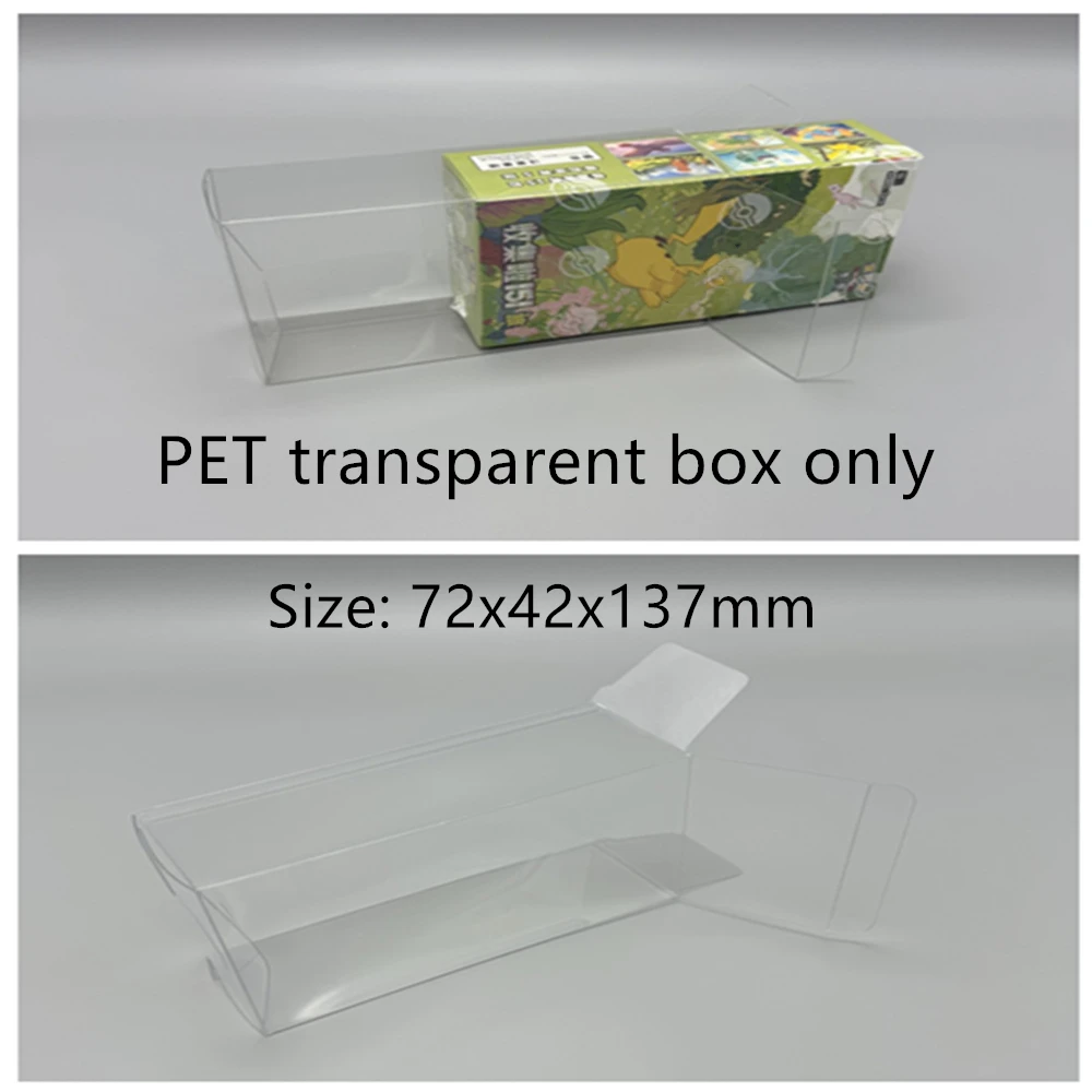 Caja de almacenamiento transparente a prueba de polvo para Pokémon T151, paquete de refuerzo, estuche protector de plástico para exhibición de tarjetas, cajas de PET PTCG