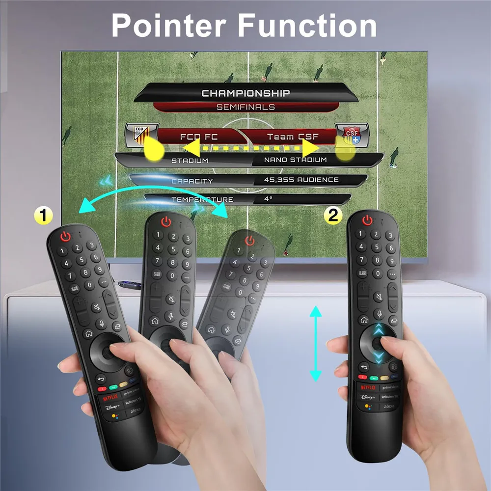Mando a distancia mágico de repuesto para televisor inteligente LG 2022, con función de voz de puntero, adecuado para la mayoría de los televisores LCD inteligentes LG LED HDTV UHD OLED HD - imagen 3