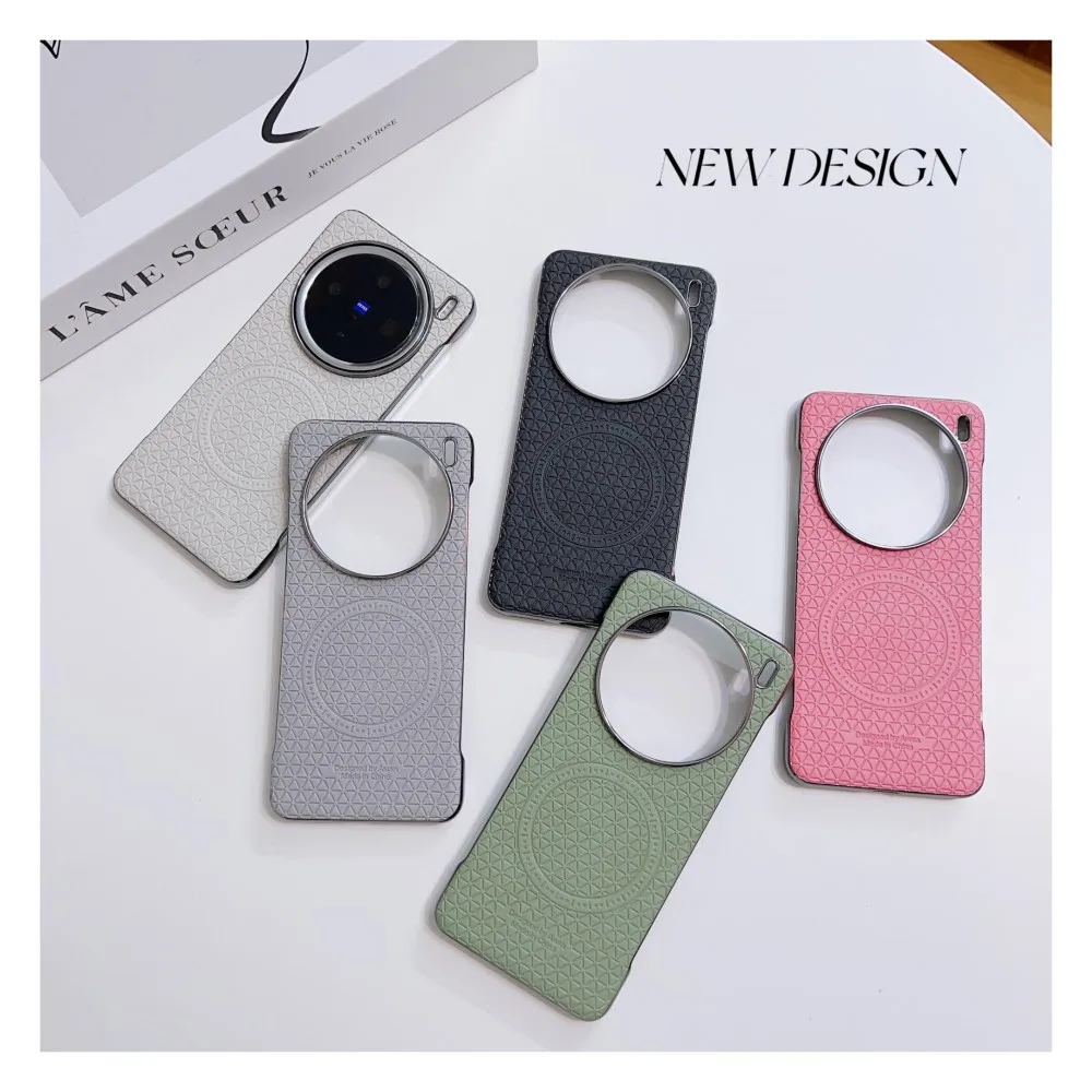 Para VIVO X200 Ultra funda de lujo PU delgada magnética carga inalámbrica funda protectora trasera para VIVO X200 Pro Mini X200S Shell - imagen 5