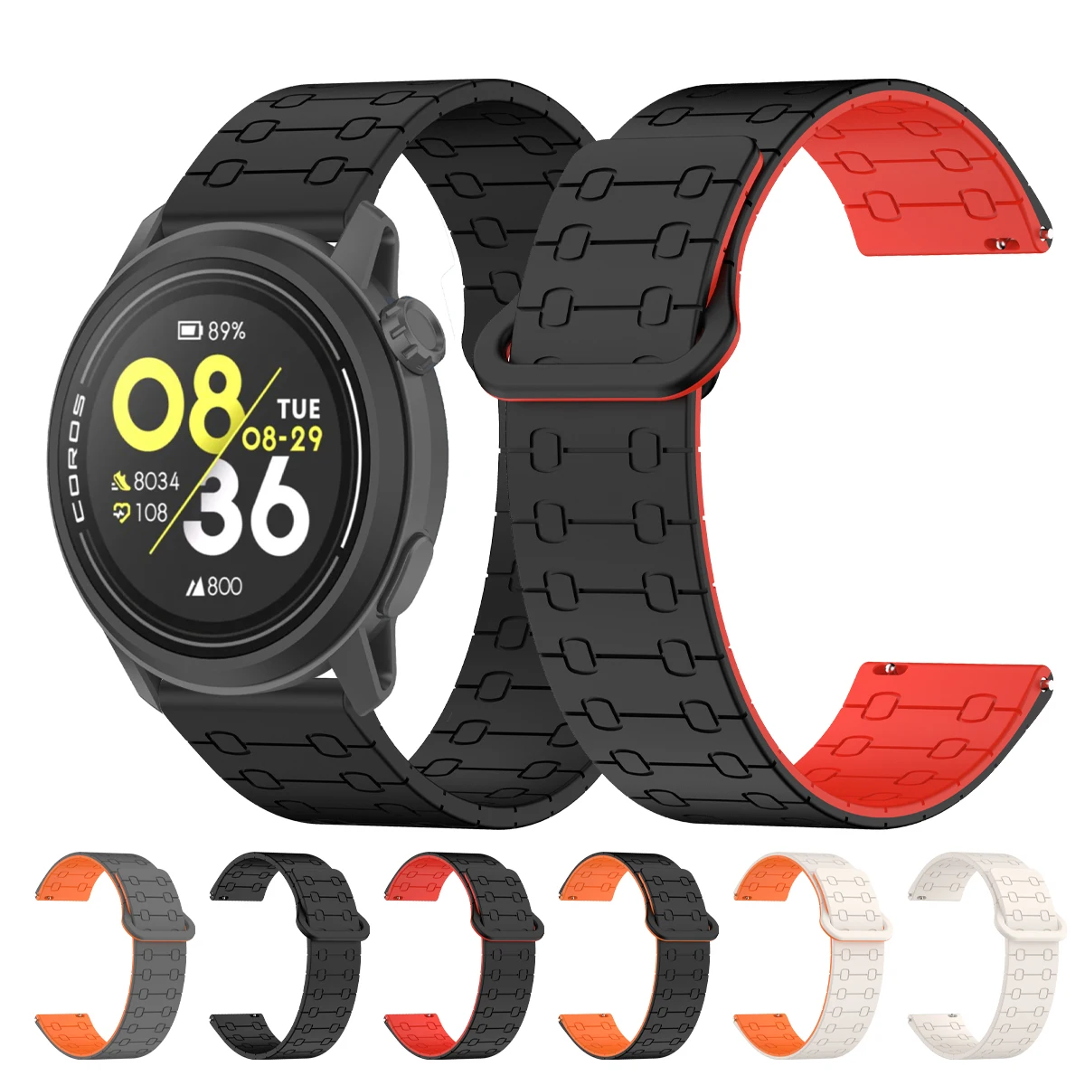 Correa de reloj de 22mm para COROS APEX 2 Pro/APEX, Correa magnética de 46mm, pulsera deportiva de silicona COROS PACE 3, Correa de repuesto