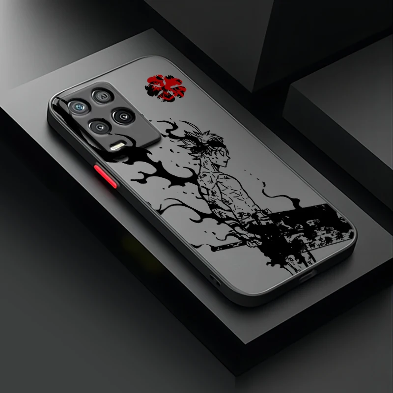 Funda translúcida esmerilada para teléfono, carcasa de Anime de trébol negro para Realme Q3T, Q3S, Q5, GT, Neo 3T, 2, Narzo 50i, 50A, 20A, 10A, X50, X3 Pro - imagen 2