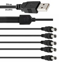 Cable USB DC 5,5x2,1mm - Transformador 5V 12V Multi amperaje