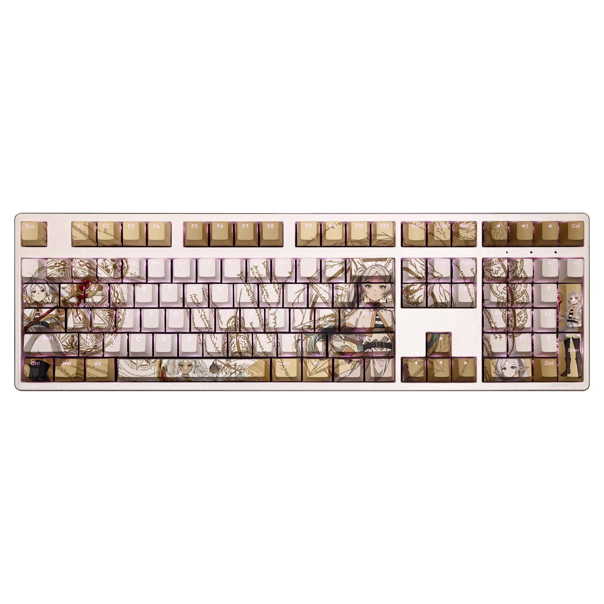 108 teclas/juego Frieren Beyond Journey's End Keycap PBT teclas retroiluminadas dibujos animados Anime Gaming Key Caps para ANSI 61 87 104 108 - imagen 5