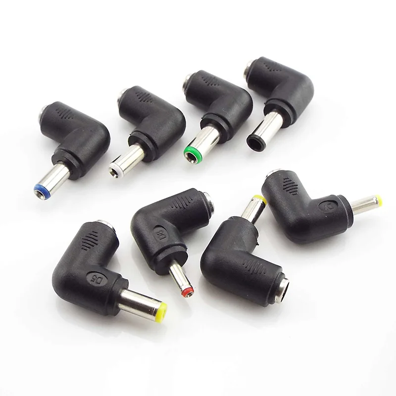 Adaptador Corriente DC Universal Hembra-Macho en Codo para Electrónica