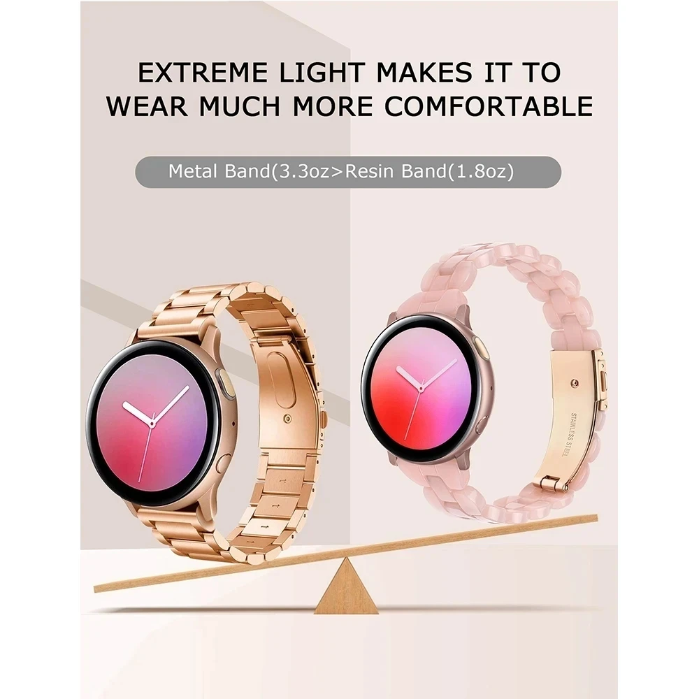 Correa de resina para Samsung Galaxy Watch 6/5/4 44mm 40mm classic 47mm 43mm 46 42mm correa de reloj Active2 Galaxy 5 pro 45mm - imagen 3